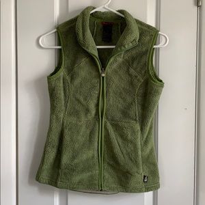 North face vest hunter green women’s XS